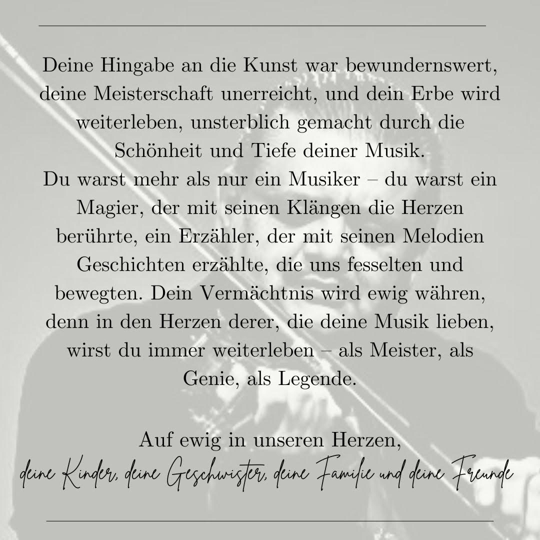 Familie und Freunde trauer um den verstorbenen Martin Weiss