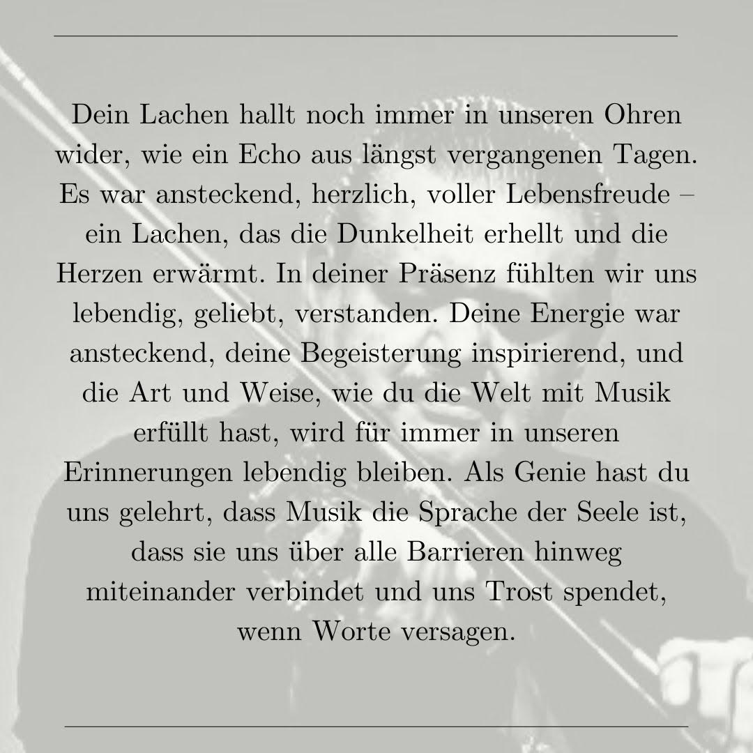 Trauer um Martin Weiss